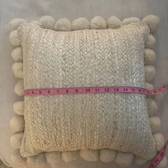 Beige Textured Throw Pillow - Picture 5 of 5